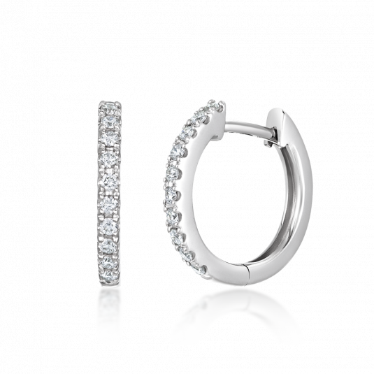 E-shop SOFIA DIAMONDS zlaté náušnice kruhy s diamantmi 0,11 ct H/SI3 náušnice CK37003701855