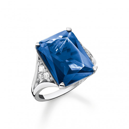 THOMAS SABO prsteň Blue stone silver TR2339-166-1
