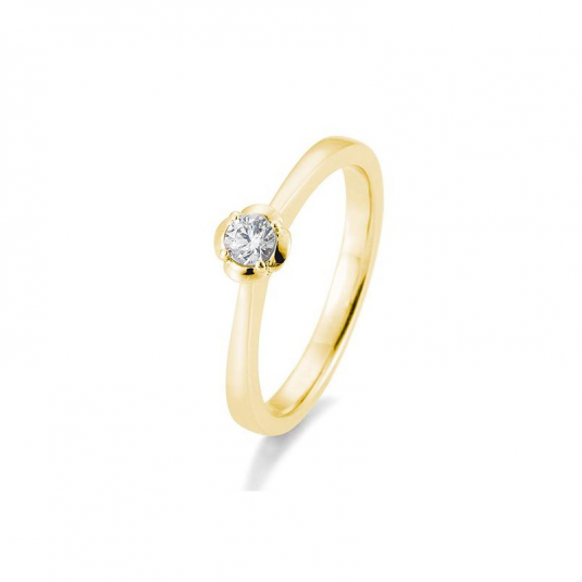 SOFIA DIAMONDS prsteň zo žltého zlata s diamantom 0,15 ct BE41/05952-Y