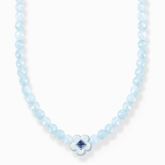 E-shop THOMAS SABO náhrdelník Flower with blue jade beads náhrdelník KE2182-496-1