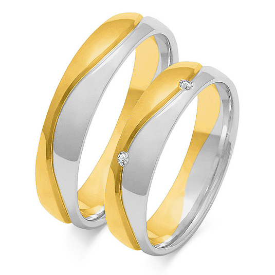 SOFIA zlatý dámský snubní prsten ZSOE-244WYG+WG