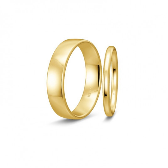 BREUNING zlaté snubní prsteny BR48/50117YG+BR48/50118YG