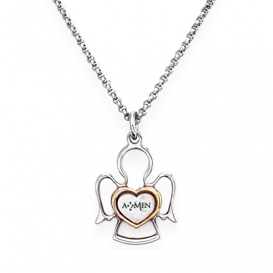 E-shop AMEN strieborný náhrdelník anjel náhrdelník CLAN3