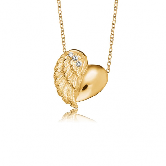 E-shop ENGELSRUFER náhrdelník srdce s anjelským krídlom náhrdelník ERN-LILHW-G
