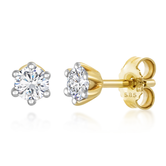 E-shop SOFIA DIAMONDS zlaté náušnice s diamantmi 2 x 0,075 ct náušnice UDER21525Y-H-I1