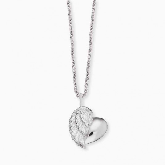 E-shop ENGELSRUFER detský náhrdelník Srdce s anjelským krídlom náhrdelník HEN-HEARTWING