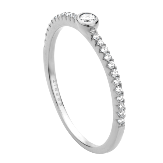 ESPRIT strieborný prsteň so zirkónmi ESRG008311xx