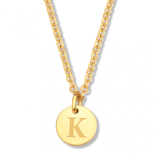 CO88 oceľový náhrdelník s písmenom K C88CN-26148