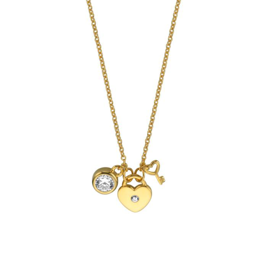 ESPRIT náhrdelník so srdiečkom a kľúčom ESNL01031342