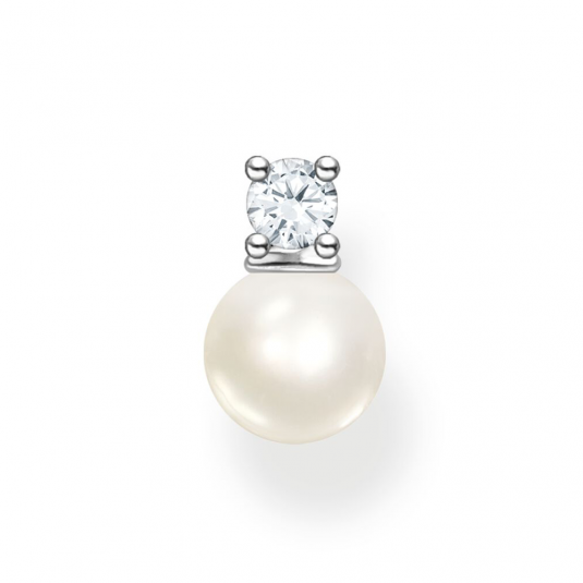 E-shop THOMAS SABO kusová náušnica Pearls with white stone silver náušnice H2214-167-14