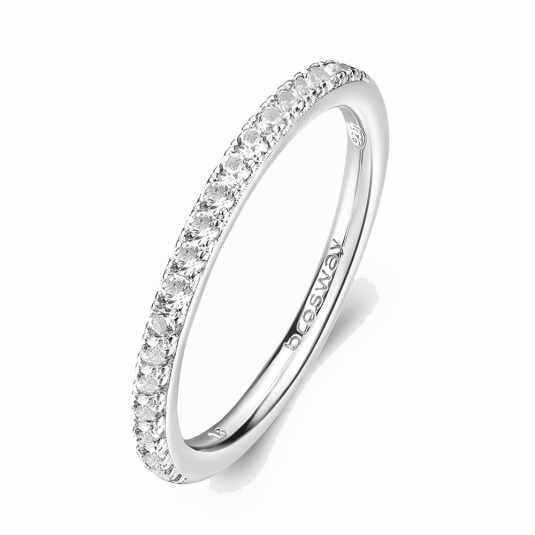 BROSWAY stříbrný prsten Infinite White BWFIW74