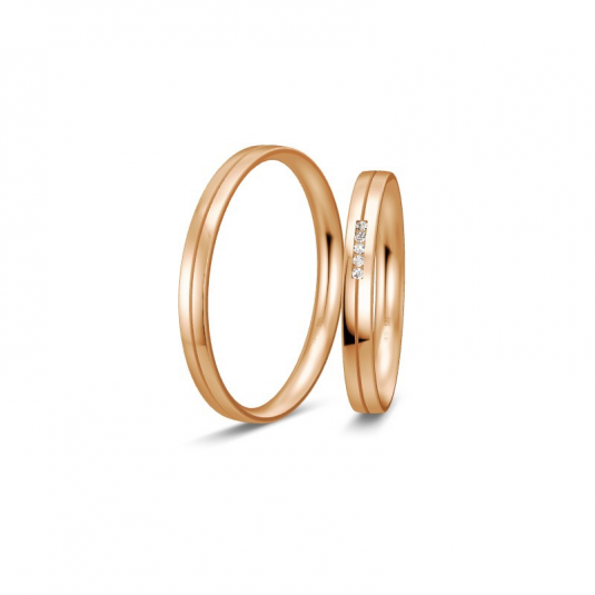 BREUNING zlaté snubní prsteny BR48/04327RG+BR48/04328RG