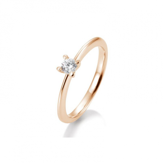 SOFIA DIAMONDS prsteň z ružového zlata s diamantom 0,20 ct BE41/05635-R