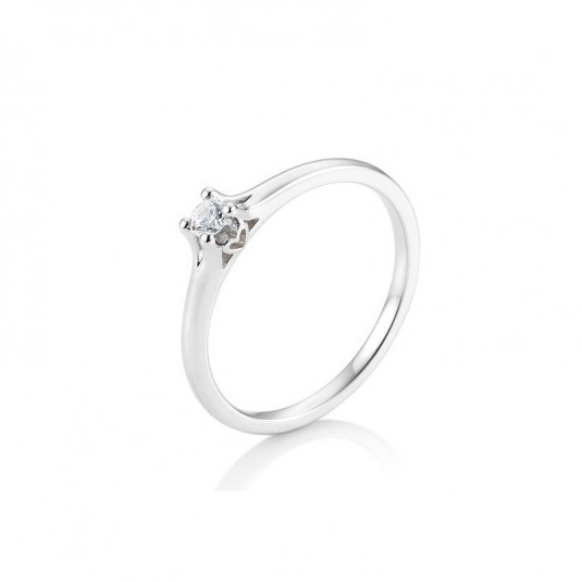 SOFIA DIAMONDS prsteň z bieleho zlata s diamantom 0,15 ct BE41/05719-W