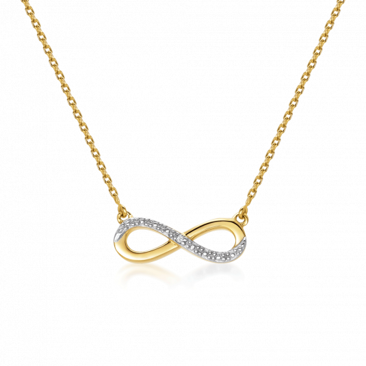 E-shop SOFIA DIAMONDS zlatý náhrdelník so symbolom nekonečna s diamantom 0,004 ct náhrdelník GEMCS27961-17