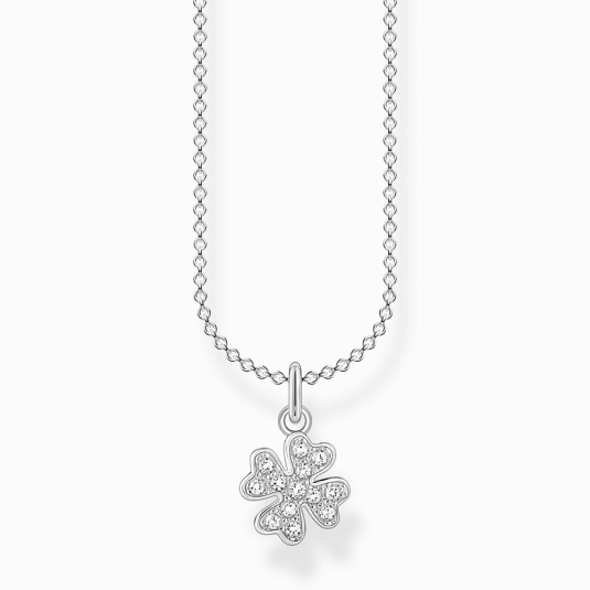 THOMAS SABO náhrdelník Cloverleaf pavé silver KE2036-051-14