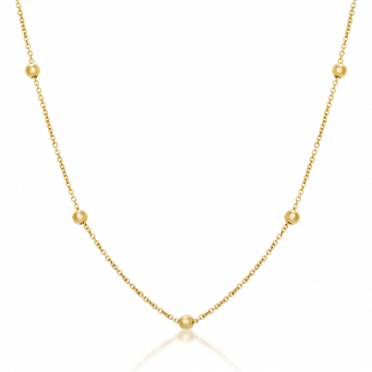 E-shop SOFIA zlatý náhrdelník s guličkami náhrdelník BIP005.18.1281.1.45.7