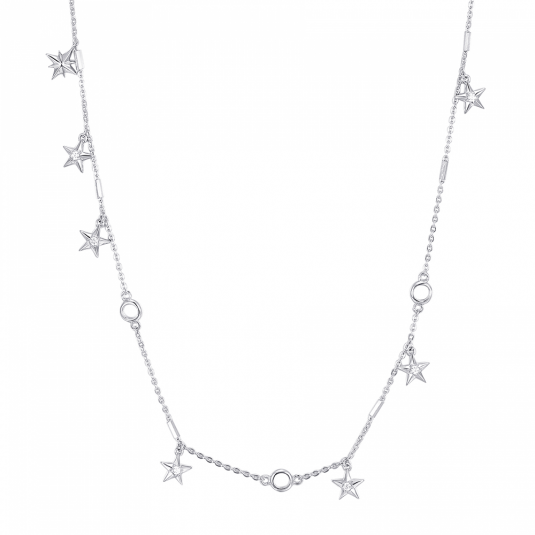 ROSATO strieborný náhrdelník s hviezdami RORZC029