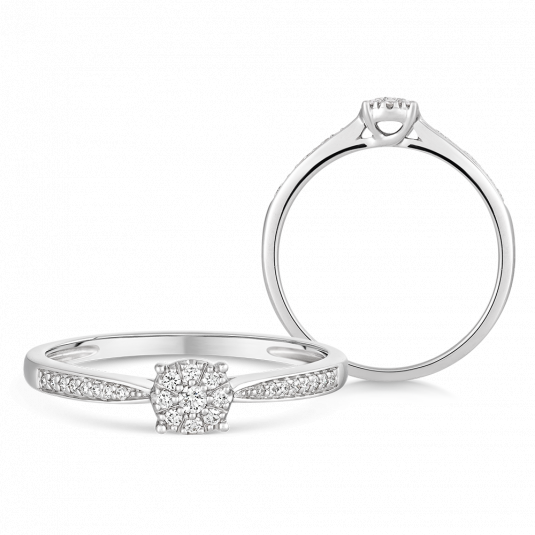 SOFIA DIAMONDS zlatý zásnubný prsteň s diamantmi 0,10 ct UDRG59133W-H-I1
