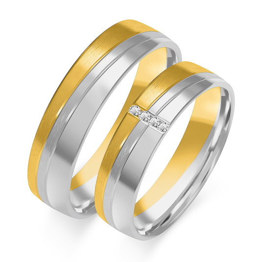 SOFIA zlatý dámský snubní prsten ZSOE-304WYG+WG
