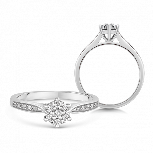 SOFIA DIAMONDS zlatý prsteň s diamantmi 0,165 ct AUBFKW04GEP-H-I