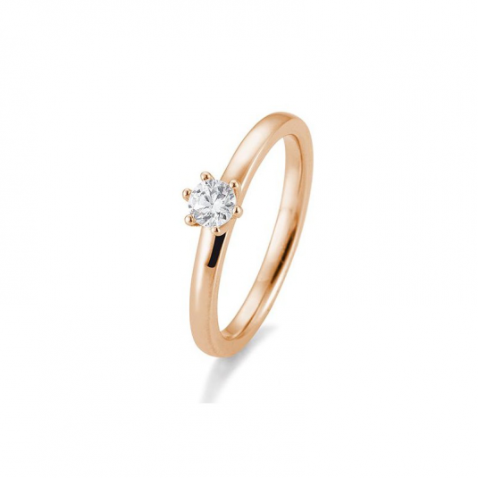 SOFIA DIAMONDS prsteň z ružového zlata s diamantom 0,25 ct BE41/05990-R