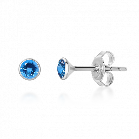 SOFIA ezüst fülbevaló kék cirkóniával  fülbevaló SJ218634.200+SJ218634.200