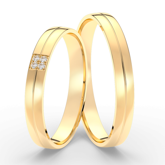 SOFIA zlatý pánský snubní prsten ML65-60/D4-2-3MYG