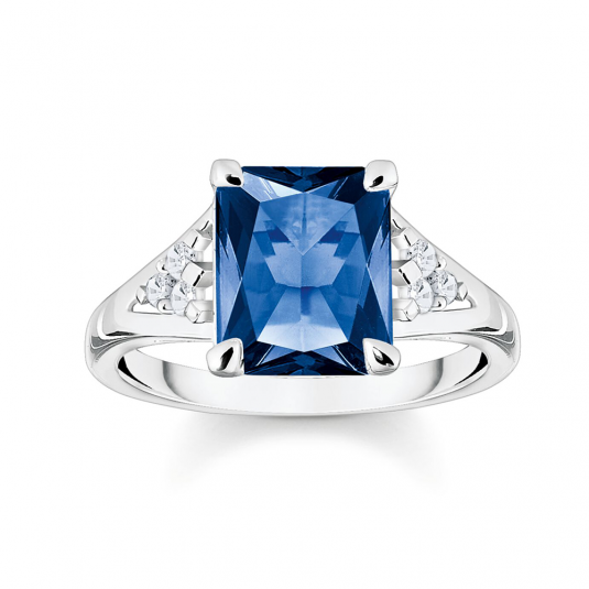 THOMAS SABO prsteň Blue stone silver TR2362-166-1
