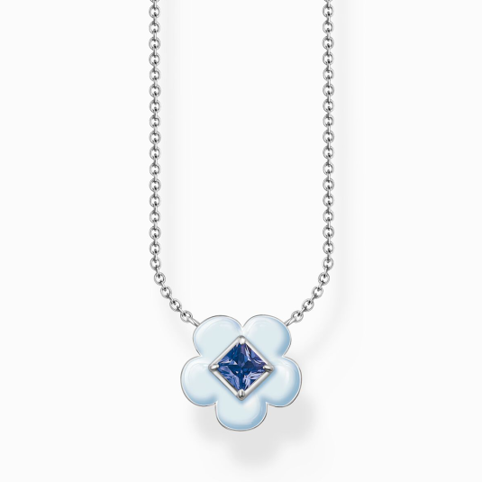 E-shop THOMAS SABO náhrdelník Flower with blue stone náhrdelník KE2185-496-1