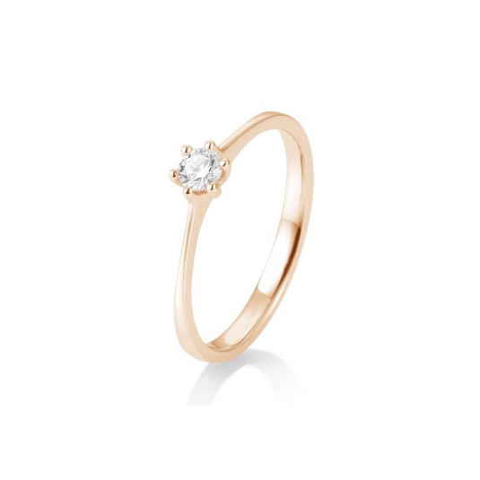 SOFIA DIAMONDS prsteň z ružového zlata s diamantom 0,15 ct BE41/82143-R