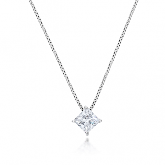 Levně SOFIA stříbrný náhrdelník YORP007-CZ7x7RH42