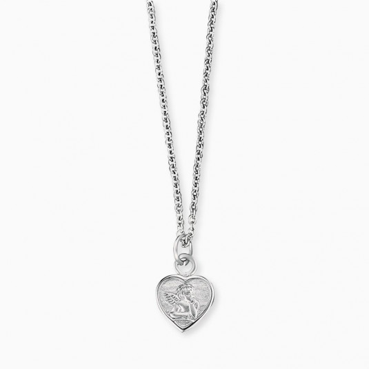 E-shop ENGELSRUFER detský náhrdelník s anjelom na srdiečku náhrdelník HEN-ANGELI-HEART